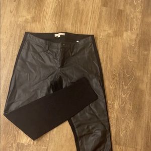 Faux leather pants